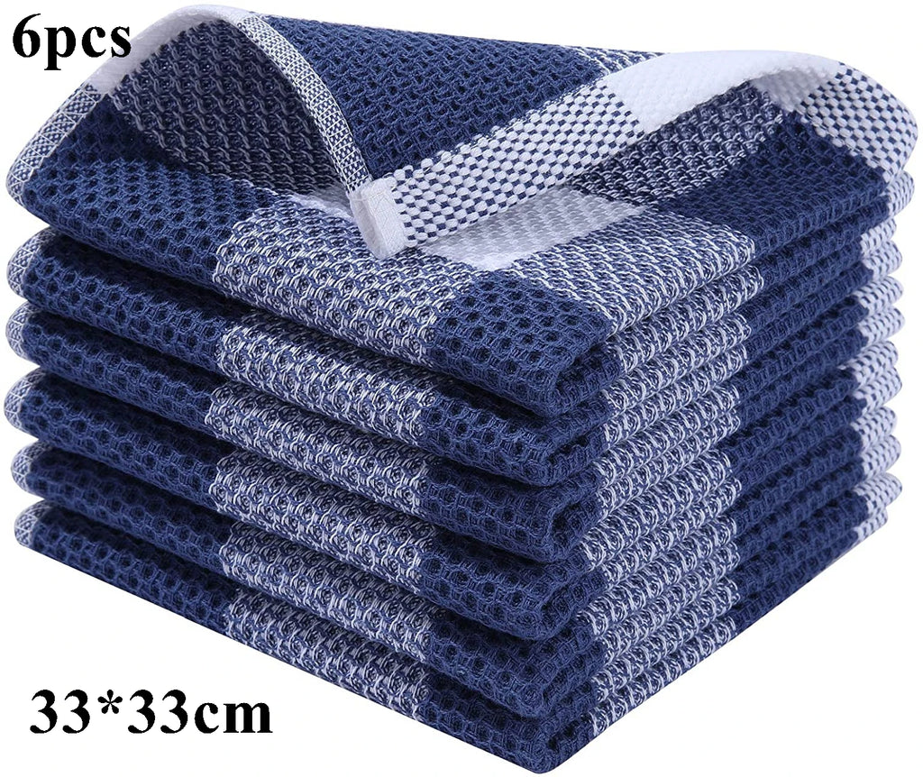 Homaxy 4/6Pcs Cotton Cozinha Towels Ultra Macio Dishcloth Magic...