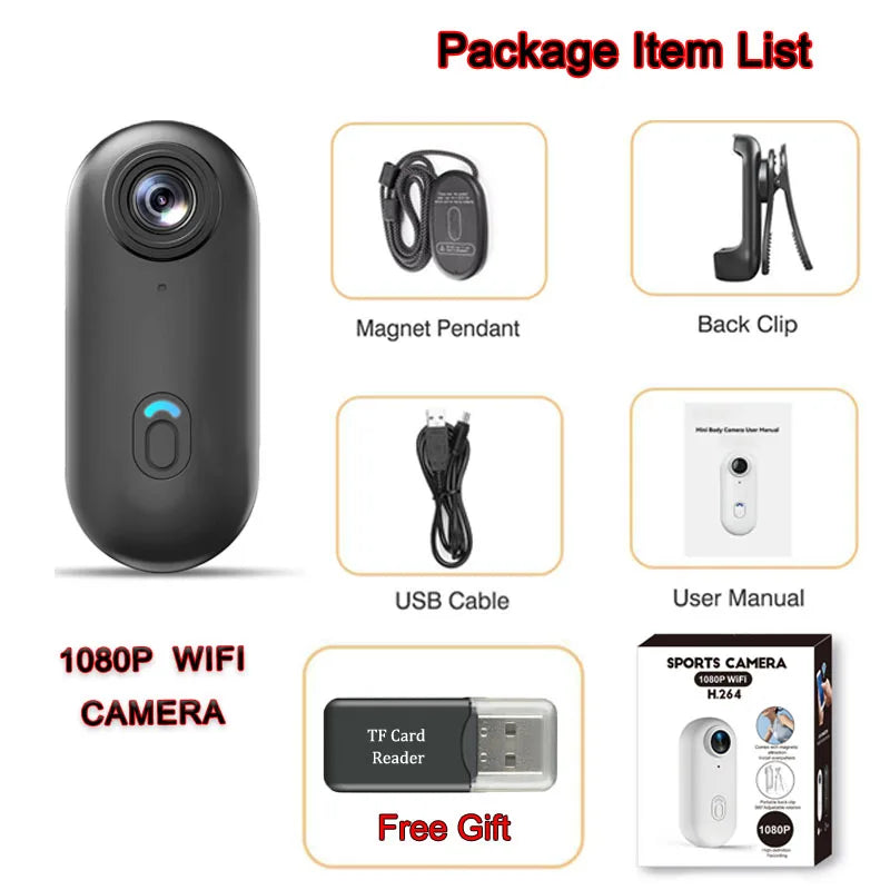 Pocket 4K Mini - Camera Magnetic - Vlog Outdoor Sports