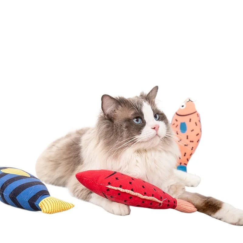 1 peça criativa gato brinquedo peixe forma mordida resistente catnip gato brinquedo pet mastigar brinquedos pet interação suprimentos gato favores