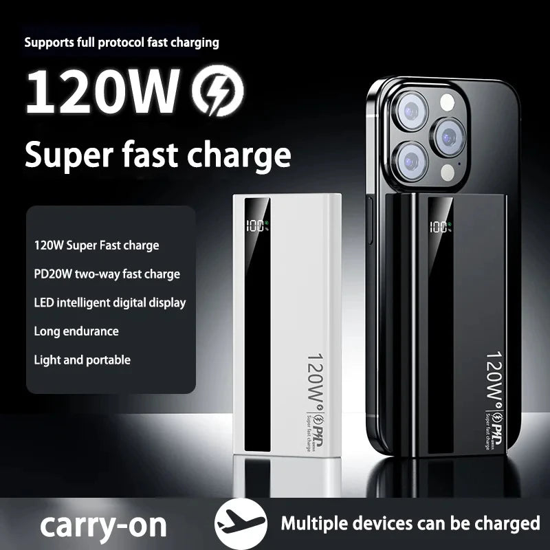 Power Bank 500000mAh 120W Fast Charging Large Capacity Long Endurance