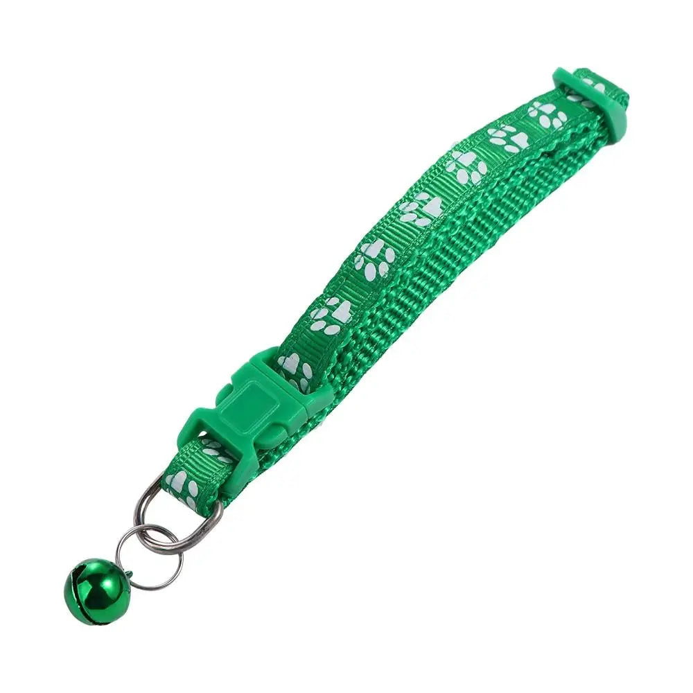 Small Lovely With Bell Easy Wear Cat Paw Print Pet Collar Pet Supplies Cat Necklace Grooming Accessories