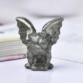 Estatueta de Gárgula de Cristal Decoração de Casa Bruxaria com Pedras Preciosas