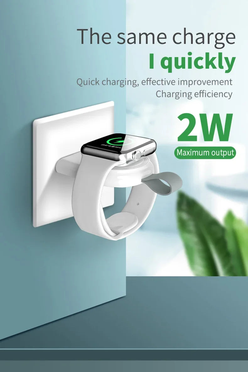 Carregador Portátil Sem Fio para Apple Watch Series 9 8 7 6