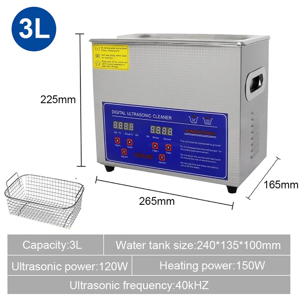 Ultrasonic Cleaner 2L 3L 6L 10L Ultrasound Bath for Glasses Jewelry Lens Board Cleaner Ultrasonic Washing Machine Dishwasher