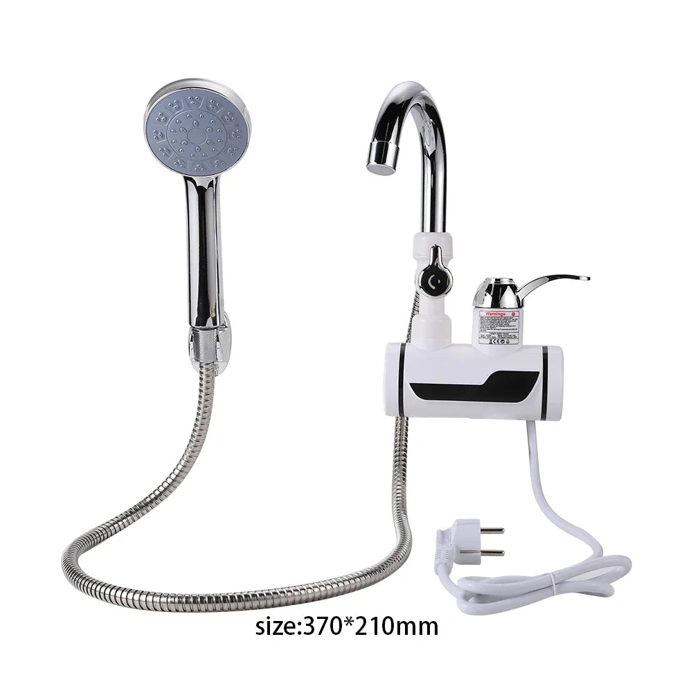3000W Tankless Water Heater Faucet Shower Instant Electric Tap Heating Hot Water for Kitchen and Bathroom