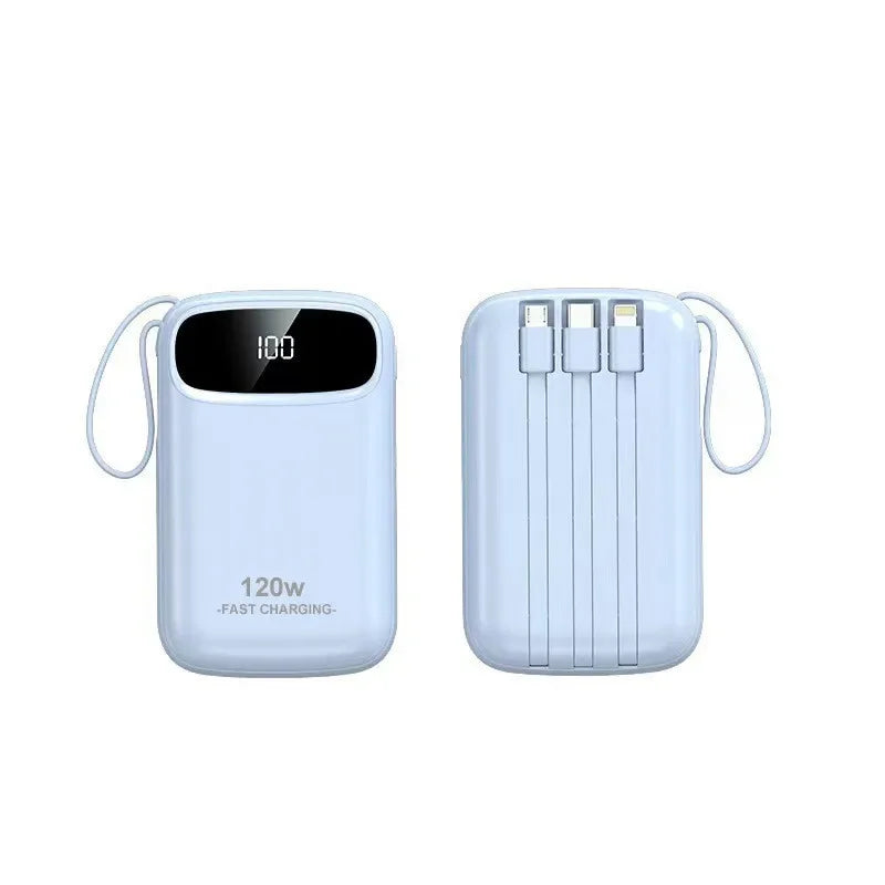 Power Bank 20000mAh 120W Super Fast Charging Large Capacity Cable