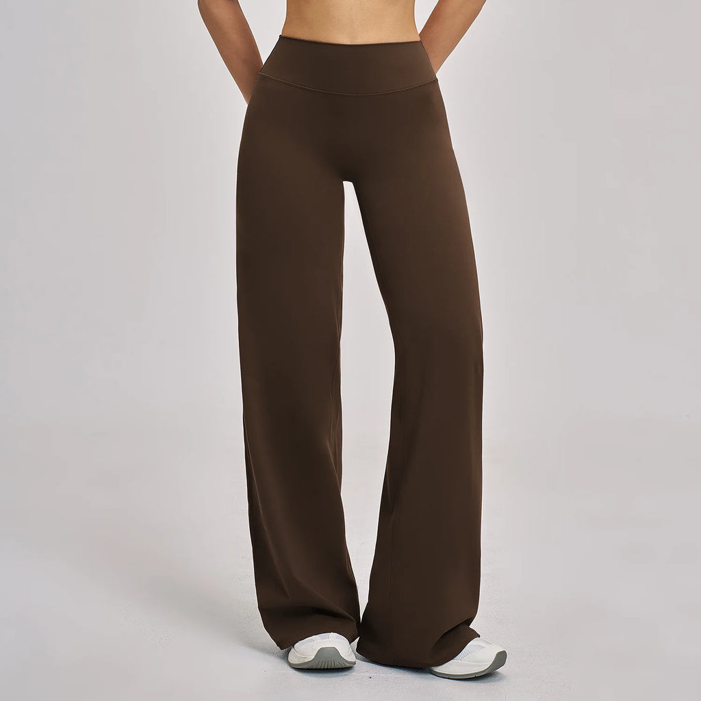 Calça Legging Flare Cintura Alta Eco para Academia, Treino, Yoga, Pilates, Dança, Fitness Feminina com Efeito Empina Bumbum Modelo Boca de Sino