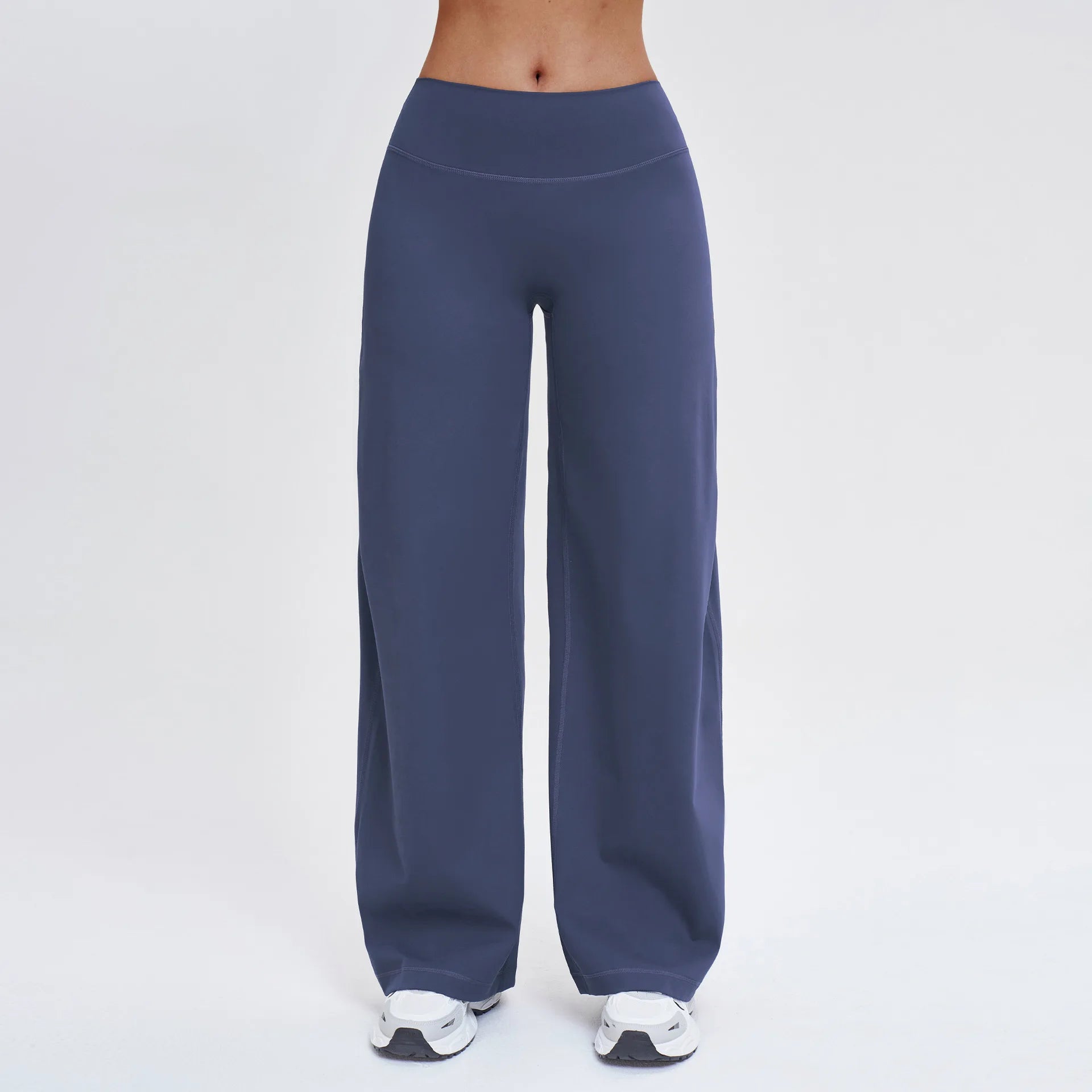 Yoga Pants Women Straight Leg Bottoms Women's Mid-Waist Fitness Pants Gym Leggings Naked Feel Pilates Running Sports Trousers