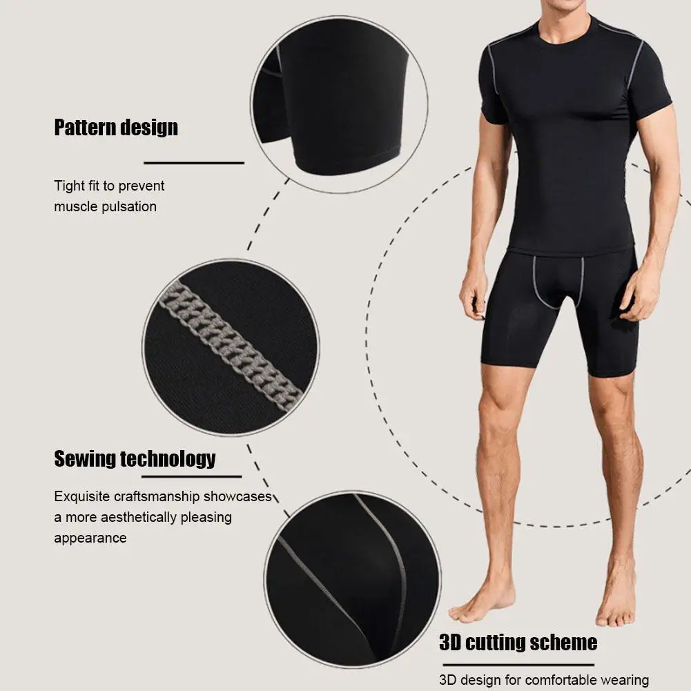 Men‘s Compression Short Pants Elastic Quick Dry Running Fitness...
