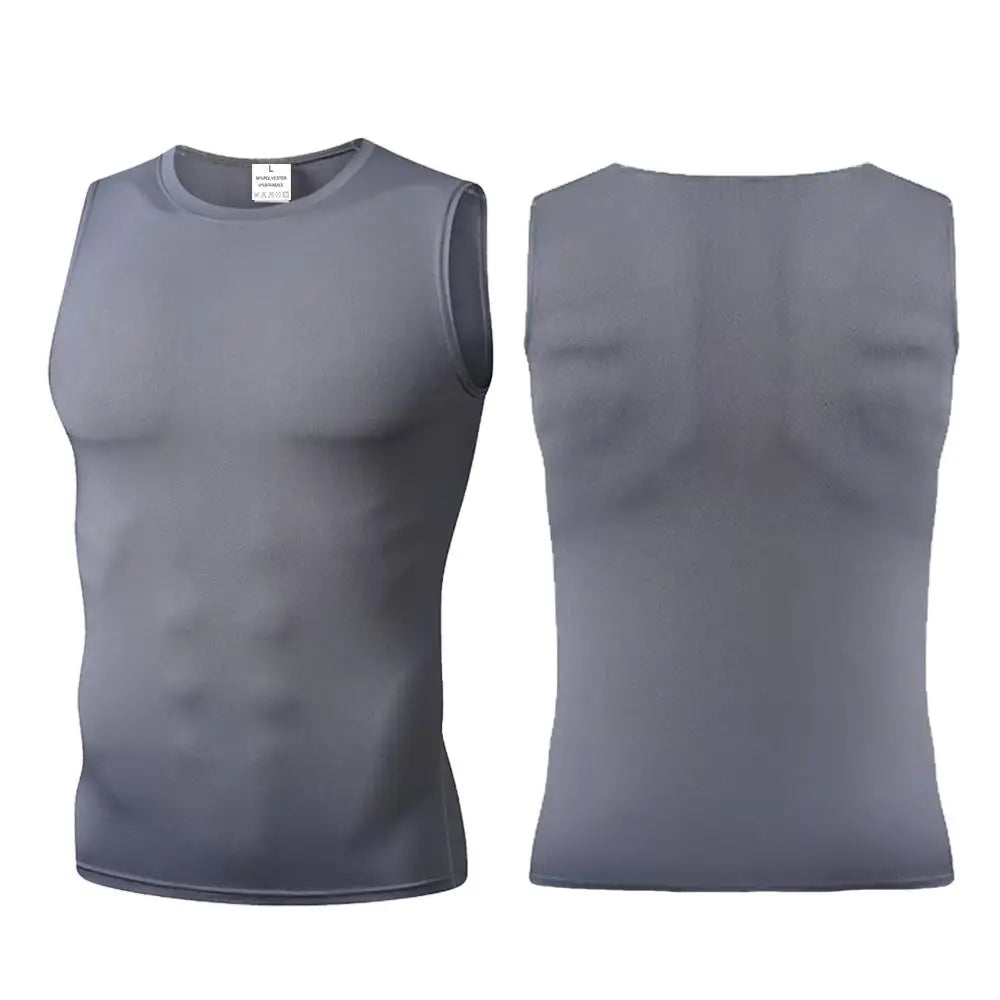 Camisetas Masculinas Secagem Rápida Corrida Colete de Compressão Regata Secagem Rápida Jersey Camisa de Treino Regata Masculina de Academia