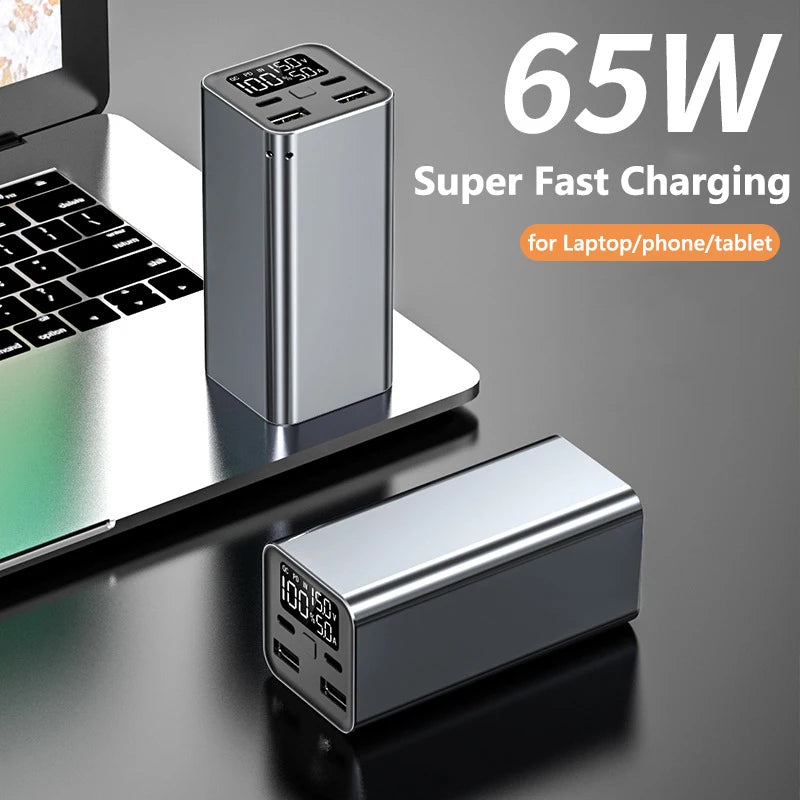 Power Bank 20000mAh 65W Fast Charging Portable Type-C