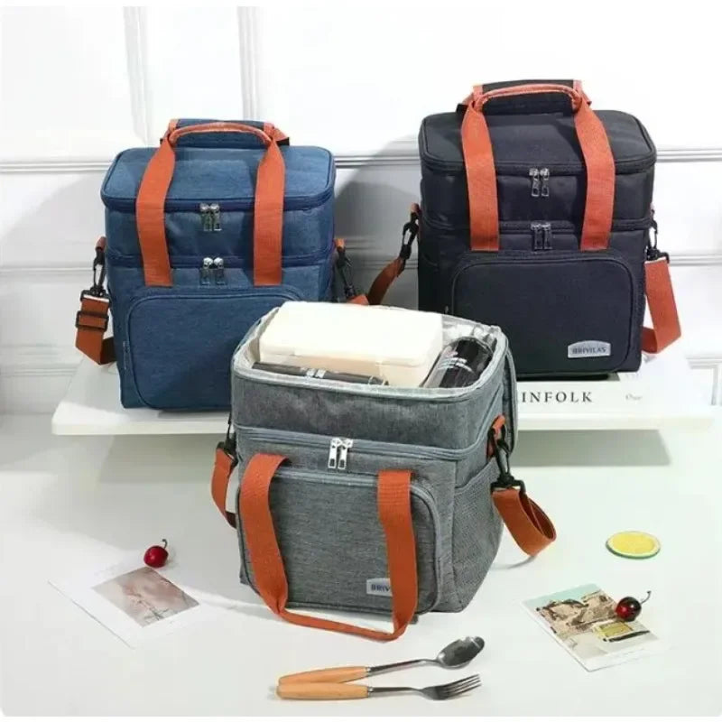 Hot Sale Insulated Lunch Bag with Ice Pack, Extra Thick Thermal...