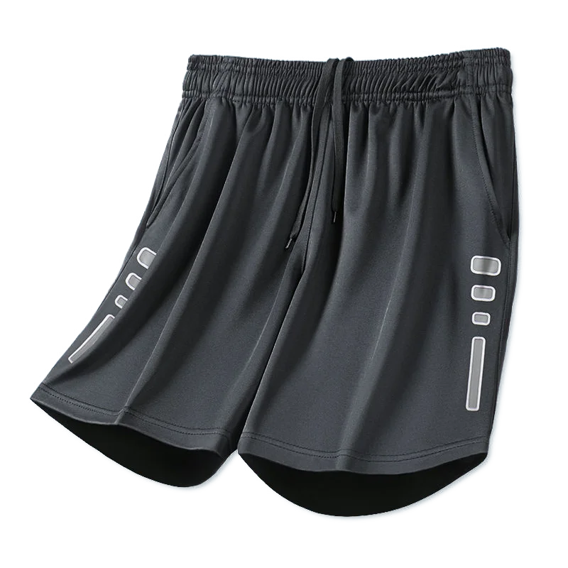 Shorts Masculinos de Corrida Estampa Listrada Solto Basquete Academia Respirável Fitness Treino