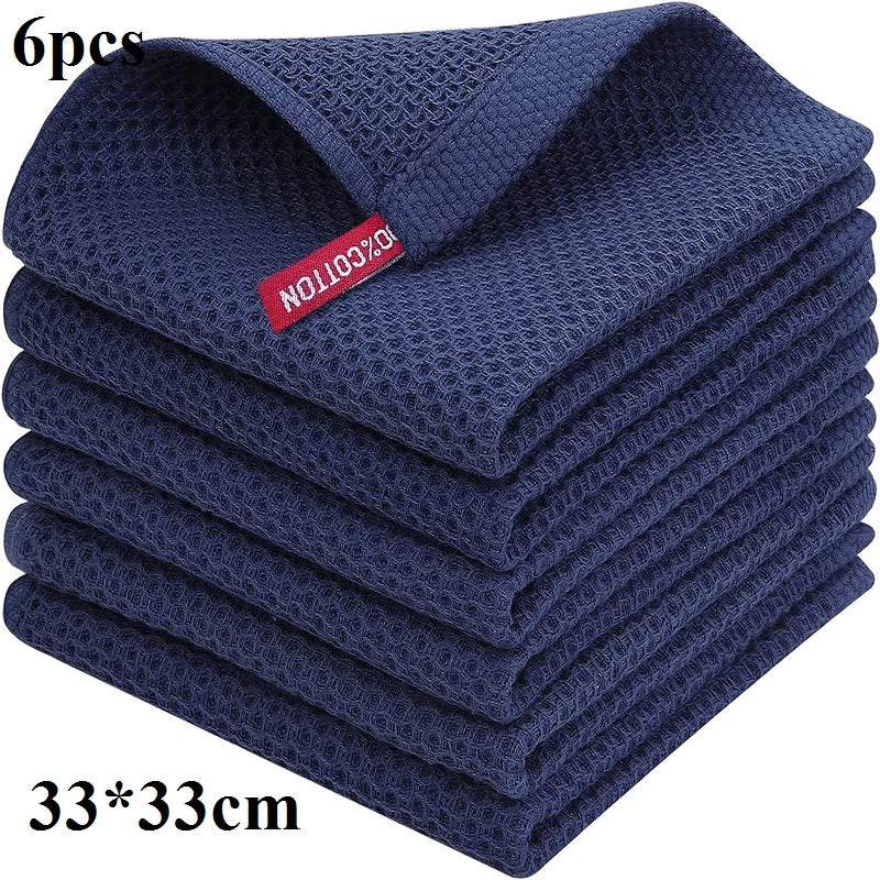 Homaxy 4/6Pcs Cotton Cozinha Towels Ultra Macio Dishcloth Magic...
