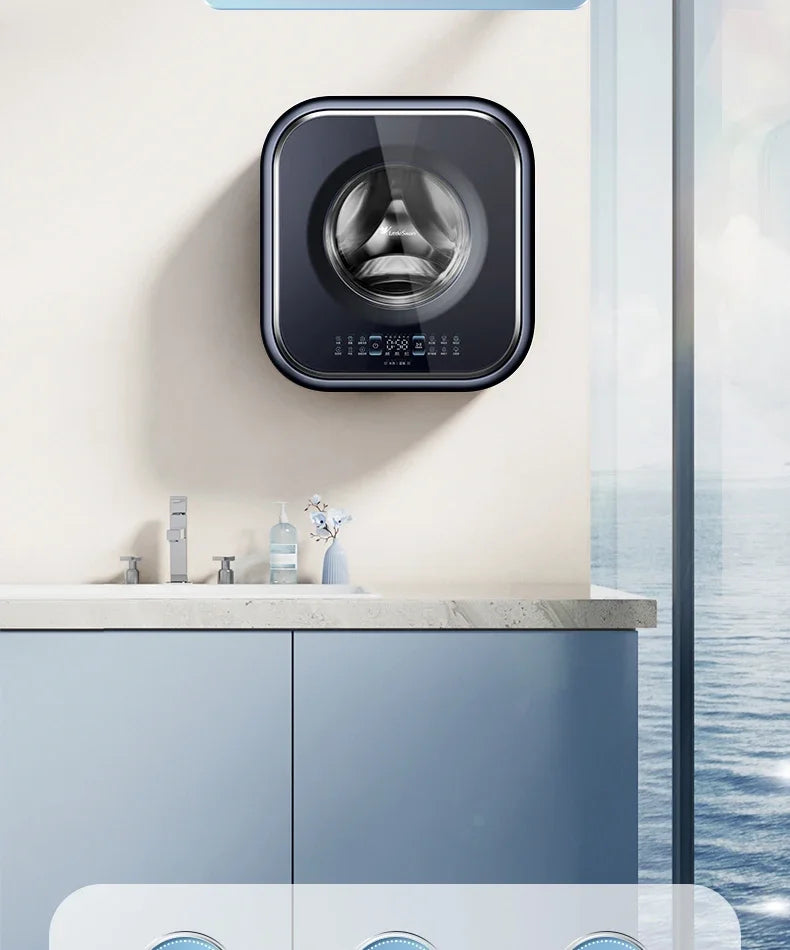 220V Littleswan Wall Mounted Mini Washing Machine with Dryer for Underwear Baby Laundry CAL
