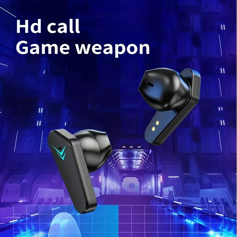 Fones de ouvido TWS Bluetooth sem fio com tela LED para jogos, fones de ouvido com microfone, fones de ouvido sem fio com cancelamento de ruído, fones de ouvido Bluetooth X15