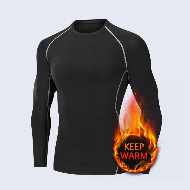 Uma peça de blusa masculina justa de manga comprida, fina, de secagem rápida e alta elasticidade para fitness, adequada para esportes de primavera e verão