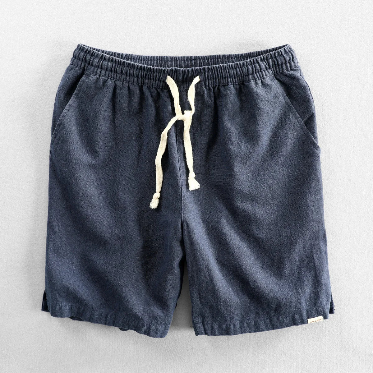Shorts Masculino Verão Algodão Linho Japão Cor Lisa Praia Férias Casa Masculina Simples Casual Slim Fit Harajuku Macio Fino