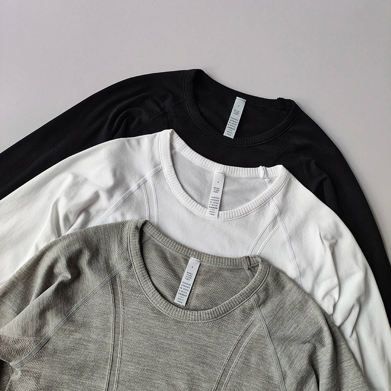 Top Fitness Sem Costura Manga Longa — Suporte e Estilo no Treino