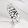 New 925 Sterling Silver Men Ring 1ct Moissanite for Men Women Wedding Luxury Jewelry Engagement Charm Fashion Party Gifts