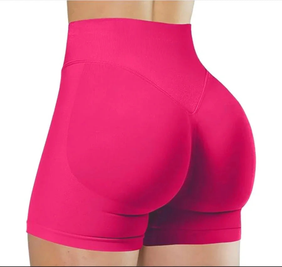 Short de Ginástica Feminino Sem Costura Legging Fina Cintura Alta Fitness Treino Yoga Roupa Corrida Empina Bumbum Ciclismo Esportivo Short