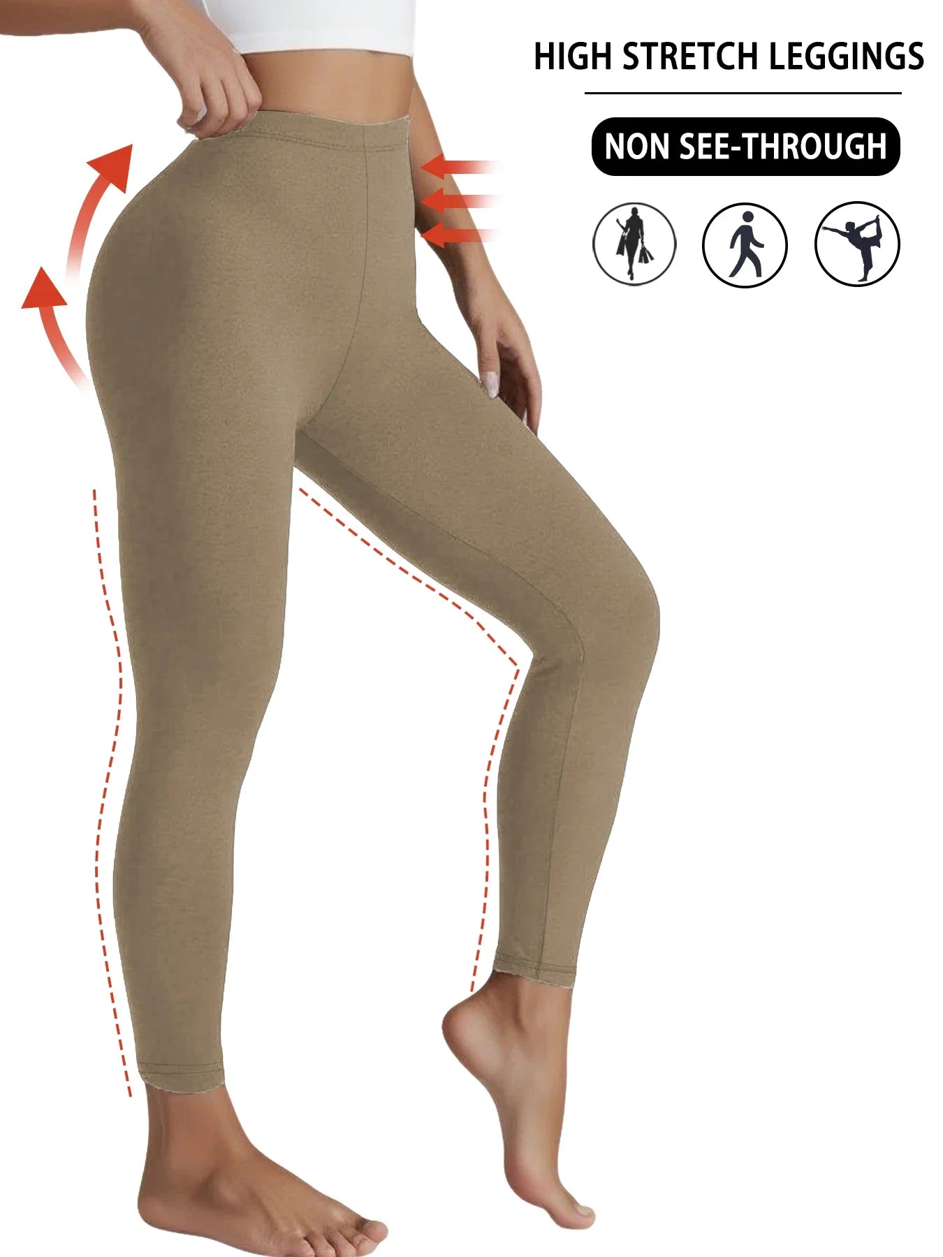Women's Super Soft Leggings High Elasticity Workout Yoga Running Athletic Push Up Gym Long Fitness Leggings
