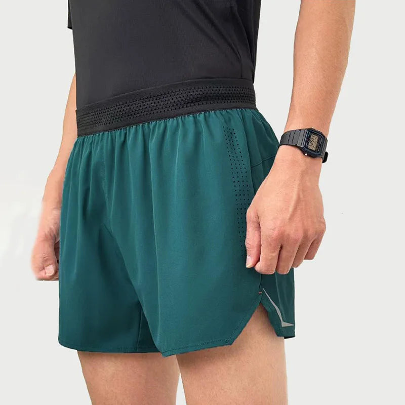 Shorts Masculinos para Corrida Academia Maratona Atletismo Esportes 2 em 1 Secagem Rápida Treino Fitness Calções de Verão Masculino