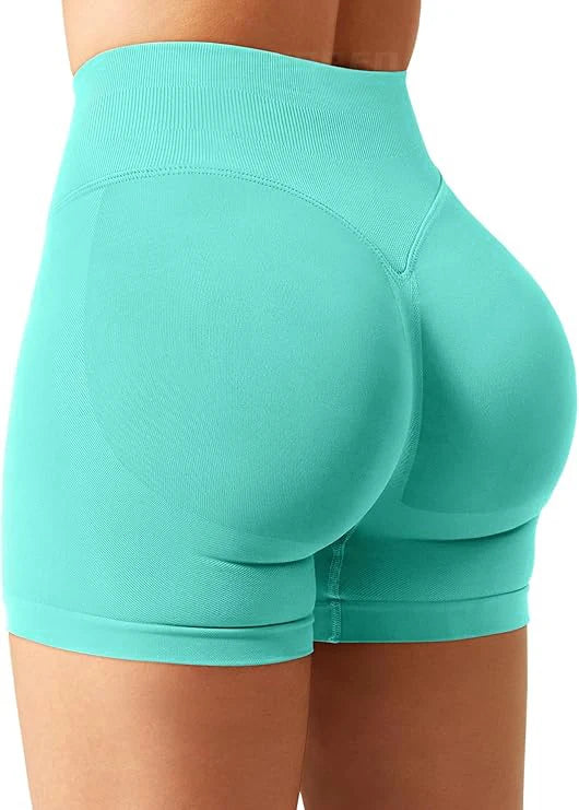 Gym Shorts Women Fitness Sports Biker Shorts 4.5" Low Waist Band Yoga Shorts Workout Tights Scrunch Butt Seamless Leggings Woman