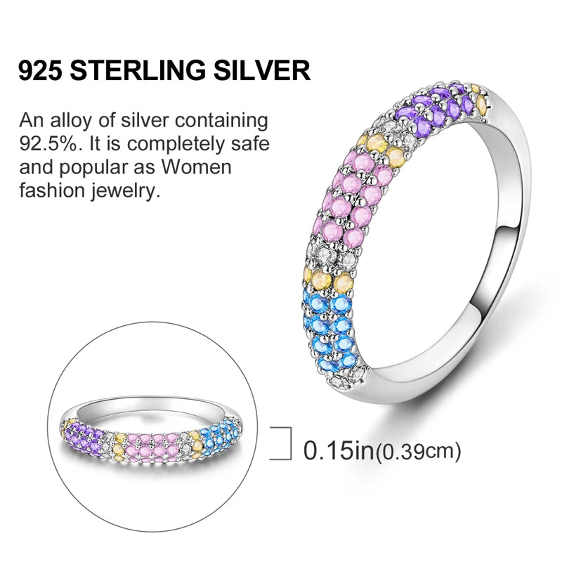 2026 Novas Alianças de Prata 925 Zircônia Brilhante Anéis CZ Anéis Para Mulheres Casamento Original Joias Finas Acessórios Presentes