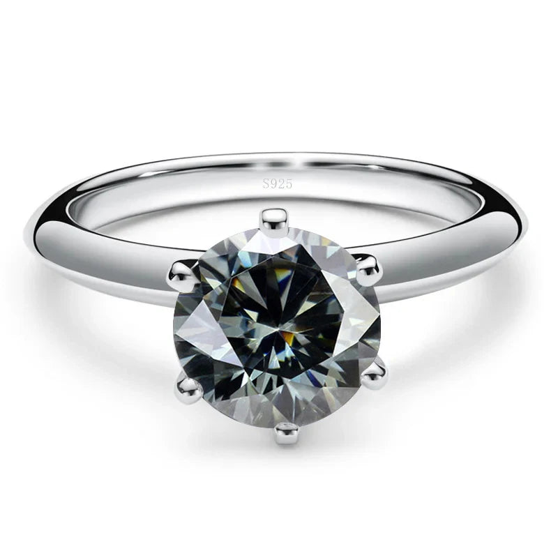 JoyceJelly 1/2/3/5ct Anéis de Moissanite Coloridos Femininos Com GRA Prata Esterlina 925 Joias de Luxo Atacado Preço Baixo