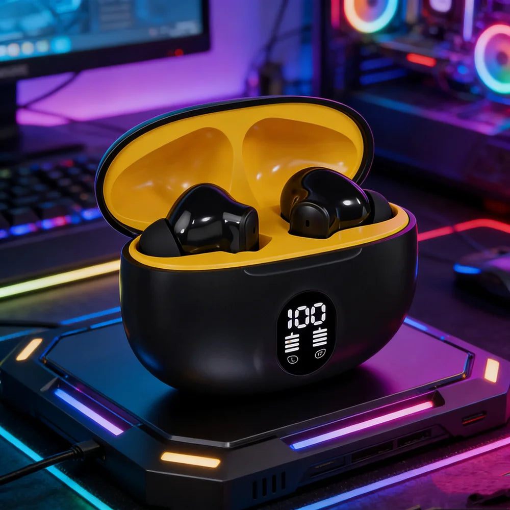 NOVO Fone de Ouvido Headset TWS Sem Fio Jogo Bluetooth com Microfone Redução de Ruído Baixo de Alta Fidelidade