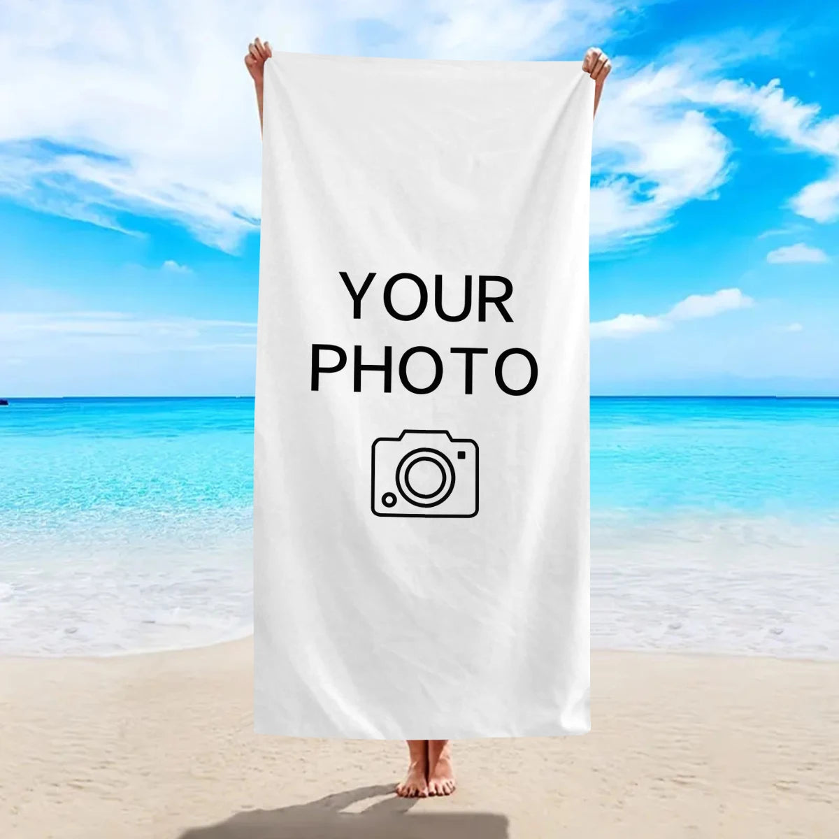 Toalha de Praia Personalizada com Foto — Presente Único e Especial