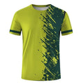 Camisetas Esportivas Básicas Masculinas de Moda para o Verão ao Ar Livre Manga Curta 3D Estampada Camisas Casuais Soltas para Corrida Fitness Tops