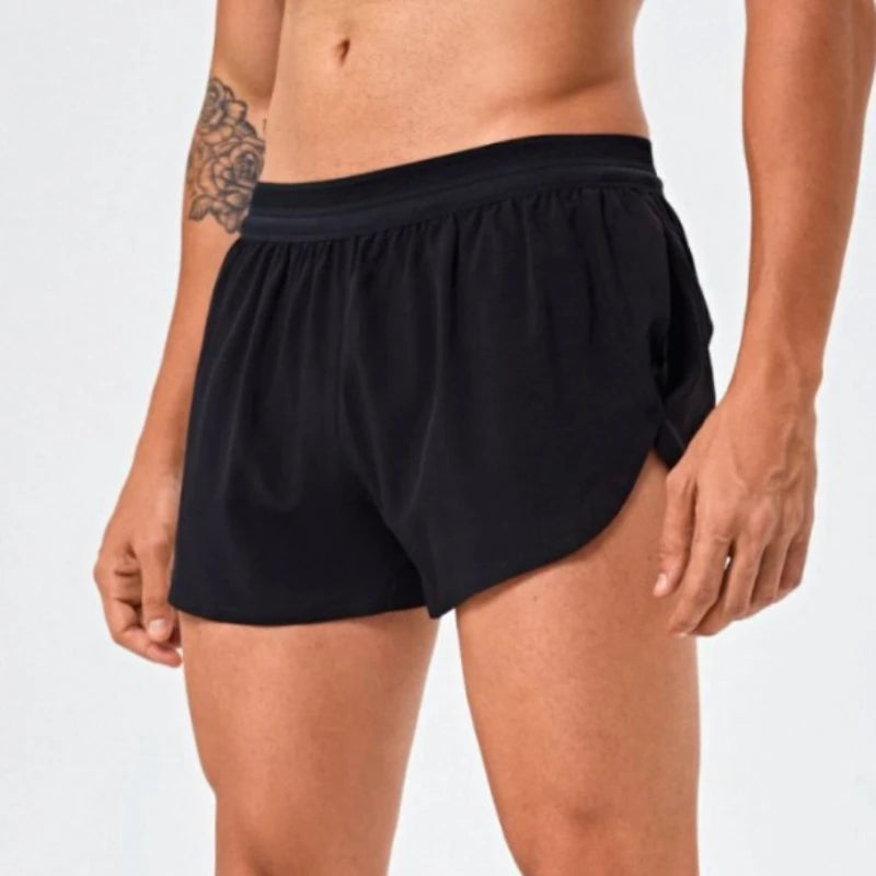 Shorts Esportivos Masculinos de Corrida para Academia com Forro Anti-escape Secagem Rápida para Treino Fitness Corrida Calça Flecha