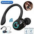 Bluetooth 5.2 sem fio Headset Single Ear-Hook Earplugs Ultra Long...