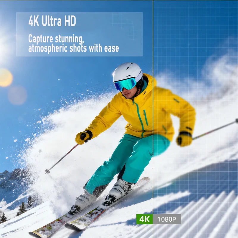 4K Wifi Action - Camera 330° - Auto-rotate Len Pocket