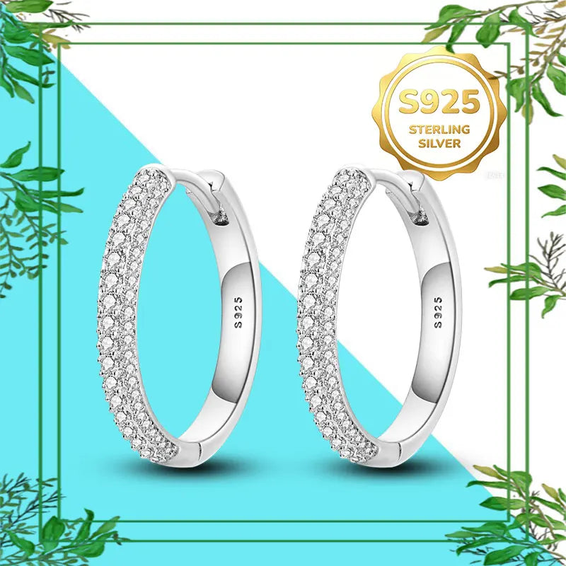 Brincos Femininos Pendentes 100% Genuínos em Prata Esterlina 925 Hipoalergênicos Luxuosos Elegantes Joia Fina Presente de Aniversário para Ela