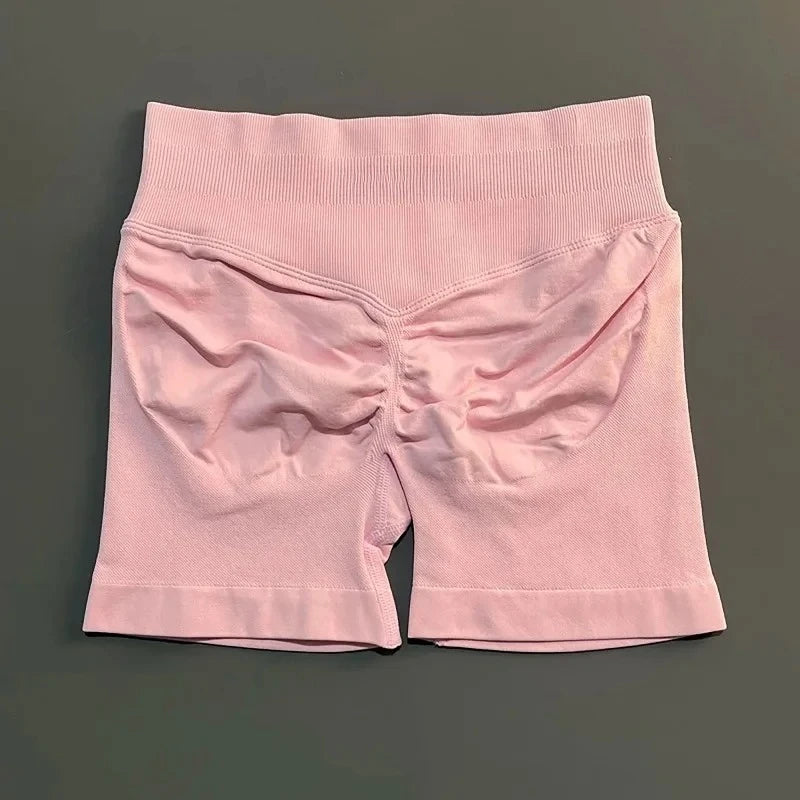 Conjuntos de Academia Femininos 2 Peças Impacto Sem Costura Fitness Yoga Roupa Esportiva Halter Top Shorts Roupa de Treino Corrida Roupa de Academia