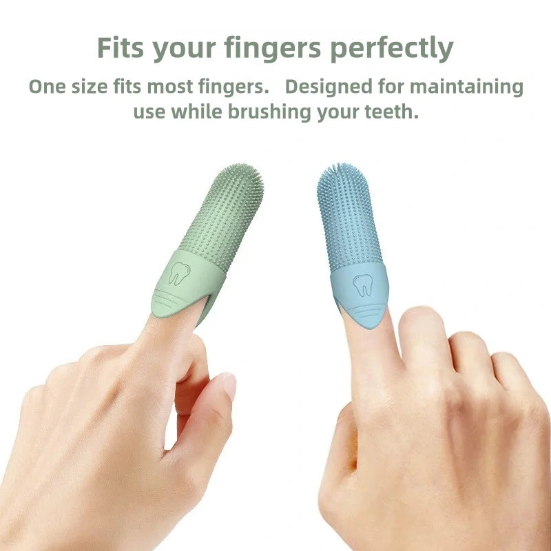 Escova de Dedo para Dentes de Cães, Escova de Dedo para Limpeza 360° para Cães, Escova de Dedo de Silicone de Grau Alimentício para Cães e Gatos Cuidado Dental