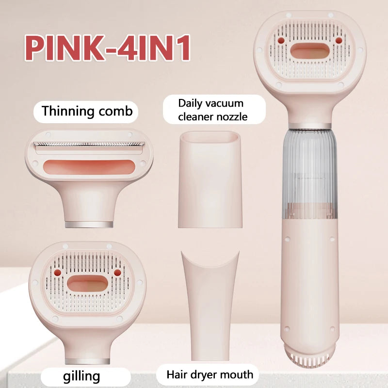 New Pet Hair Dryer Blowing Comb Strong Wind Dog Grooming Brush Cool Air Drying Professional Home Pet Care