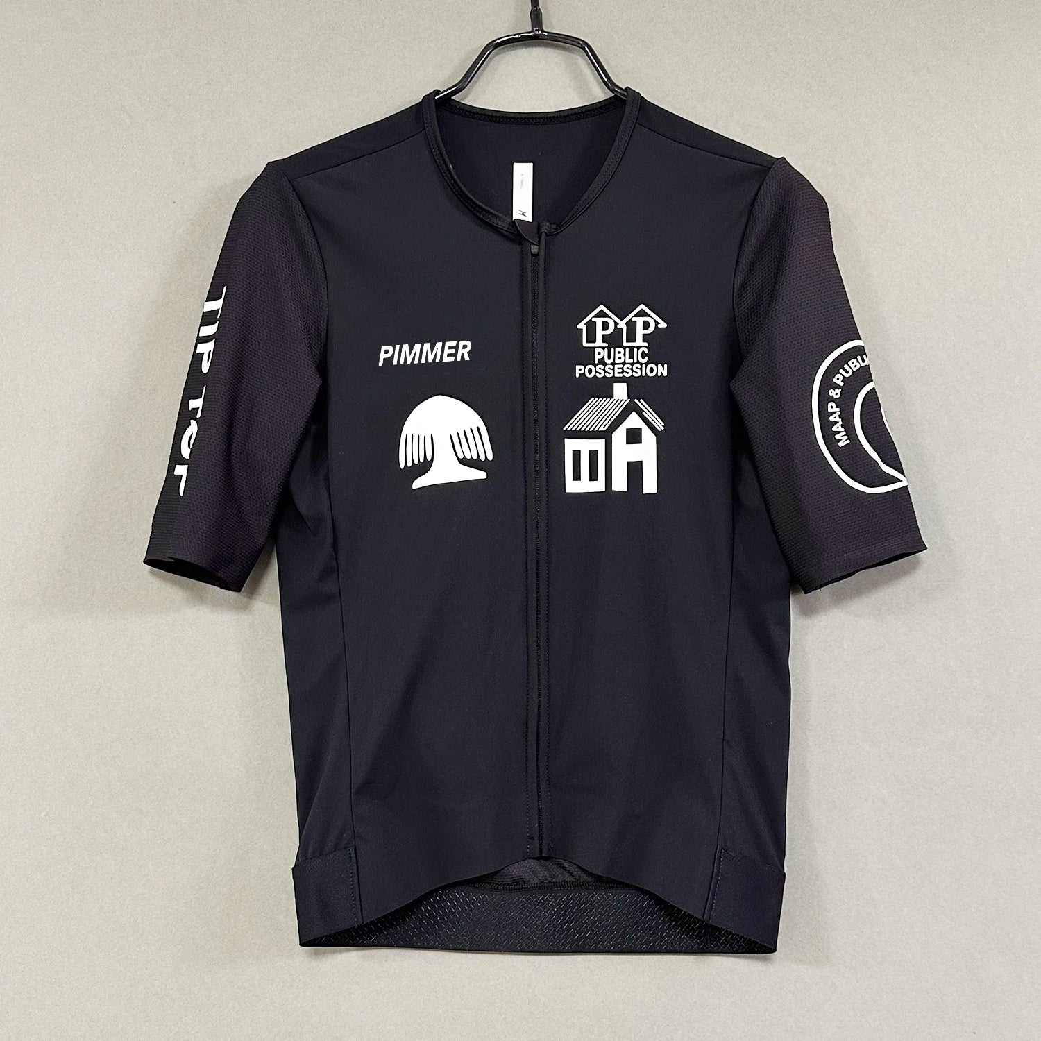 PIMMER 2025 Camisa de Ciclismo Preta Slim Fit Secagem Rápida Respirável Maillot Profissional para Homens e Mulheres Top de Ciclismo com Design Atraente