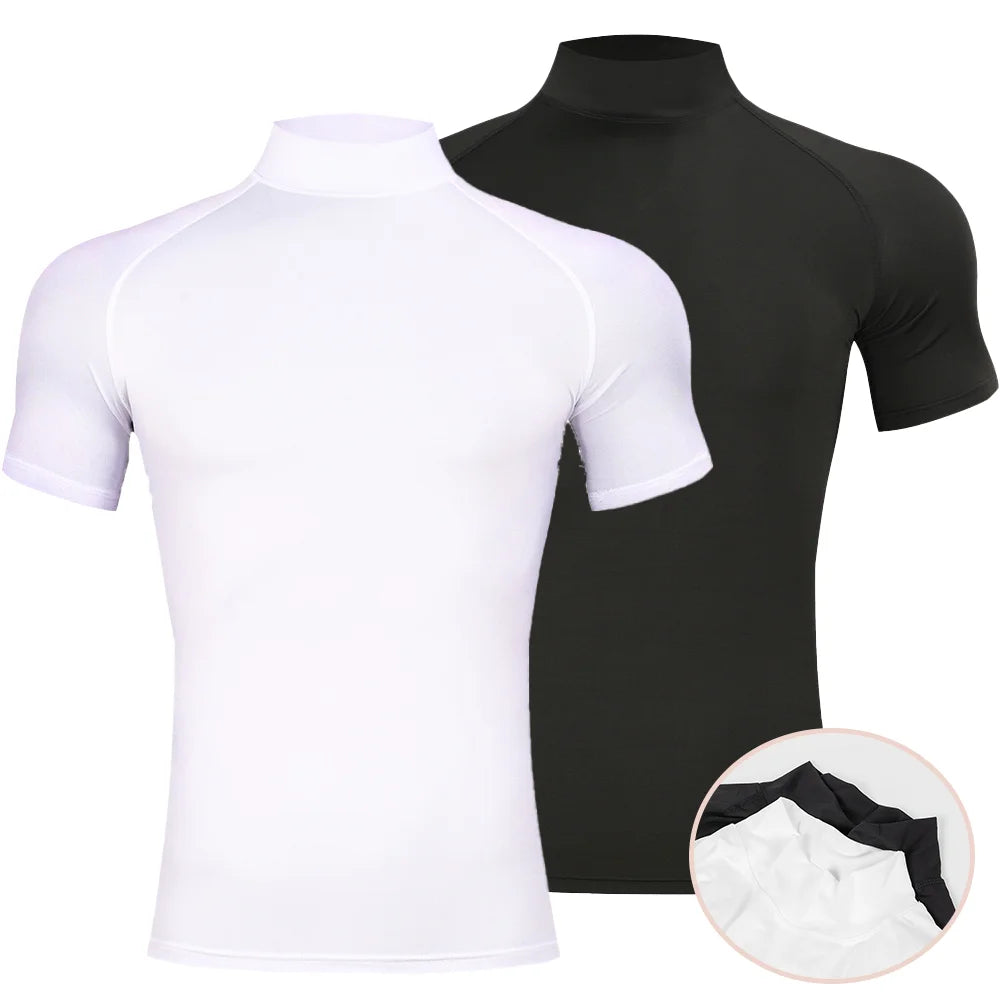 Camiseta Compressão Gola Alta Masculina — Suporte Total no Treino