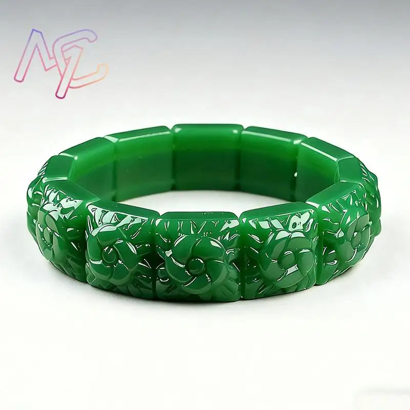 Real Jade Flower Bracelet Bangle Designer Vintage Natural Jewelry Gifts for Women Talismans Charm Luxury Accessories Amulet