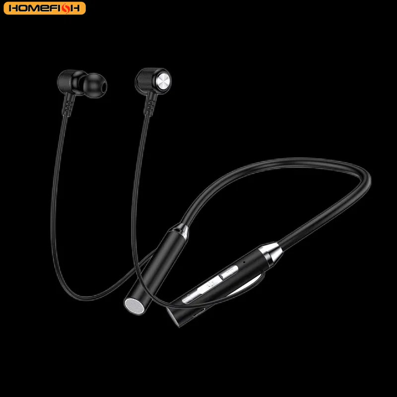 Fones de Ouvido Bluetooth 9D Fones de Ouvido Sem Fio Magnéticos Esportivos de Pescoço TWS Fones de Ouvido Sem Fio Bluetooth com Microfone