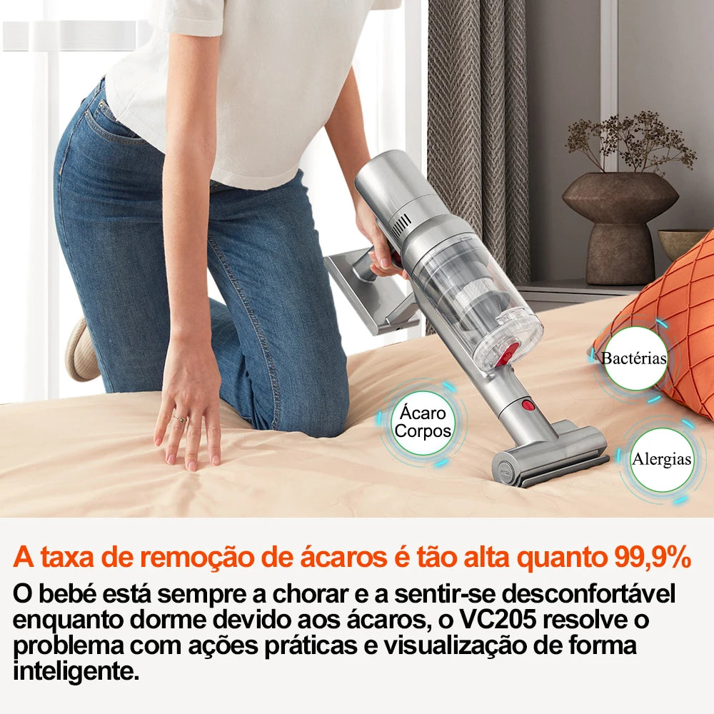 Cordless Handheld Vacuum Cleaner,27000PA,Touch Screen,Smart Dust Sensor,Auto Speed Control for Home Bed Carpet Clean