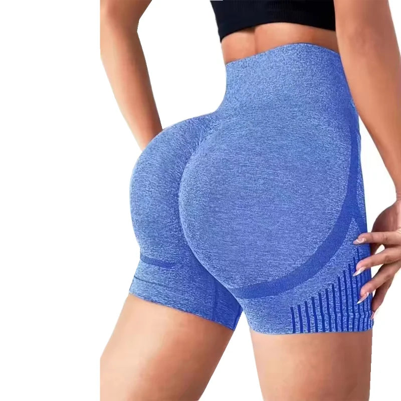 Shorts femininos de ioga cintura alta para treino fitness levanta bumbum calça curta esportiva para ginástica corrida
