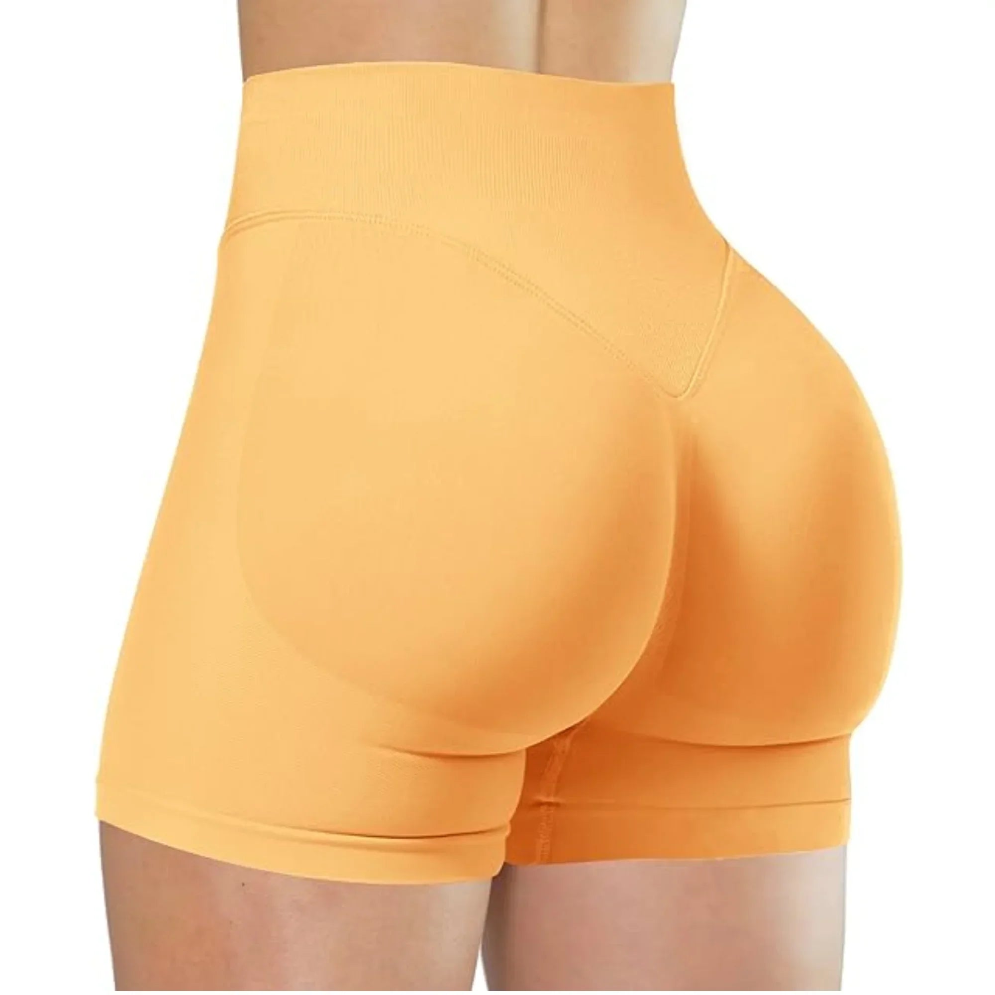 Short de Ginástica Feminino Sem Costura Legging Fina Cintura Alta Fitness Treino Yoga Roupa Corrida Empina Bumbum Ciclismo Esportivo Short