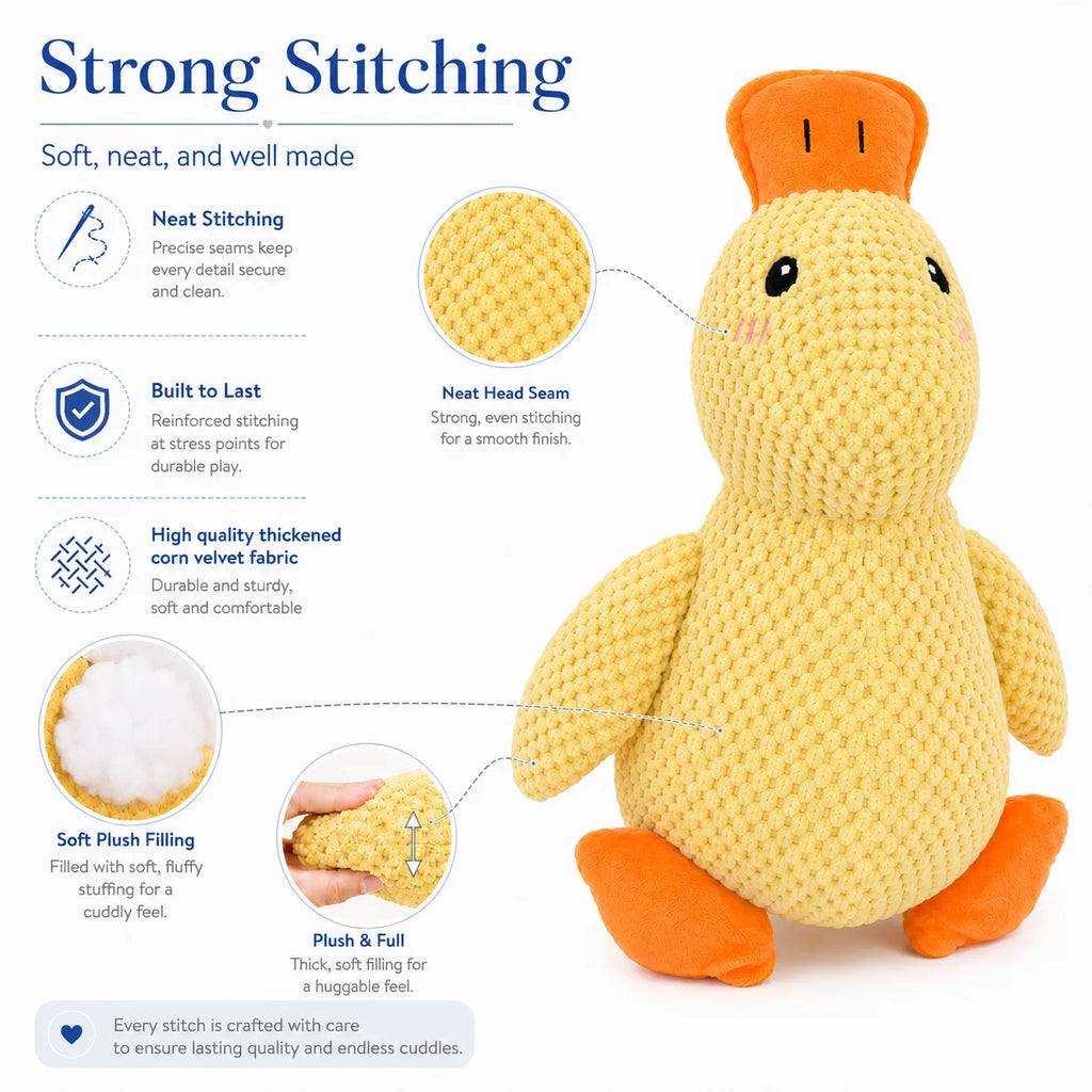 Cachorro dormindo com pato de pelúcia para alívio do tédio filhote de pato de brinquedo interativo de pelúcia para animais de estimação produto para animais de estimação