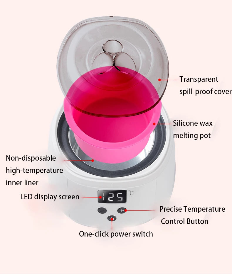 500ml LCD Display Smart Silicone Liner Hand and Foot , Wax Heater for Hair Removal,Wax Heating And Wax Therapy Machine