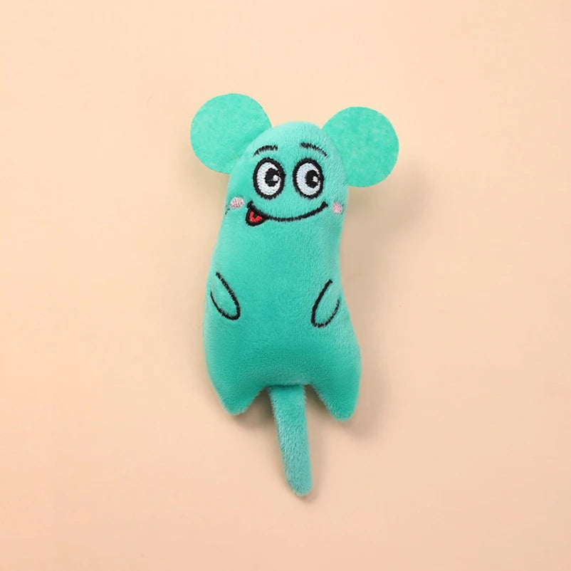 Brinquedo de pelúcia para cães e gatos resistente a mordidas, brinquedo interativo para limpeza de dentes de gatos e cachorros